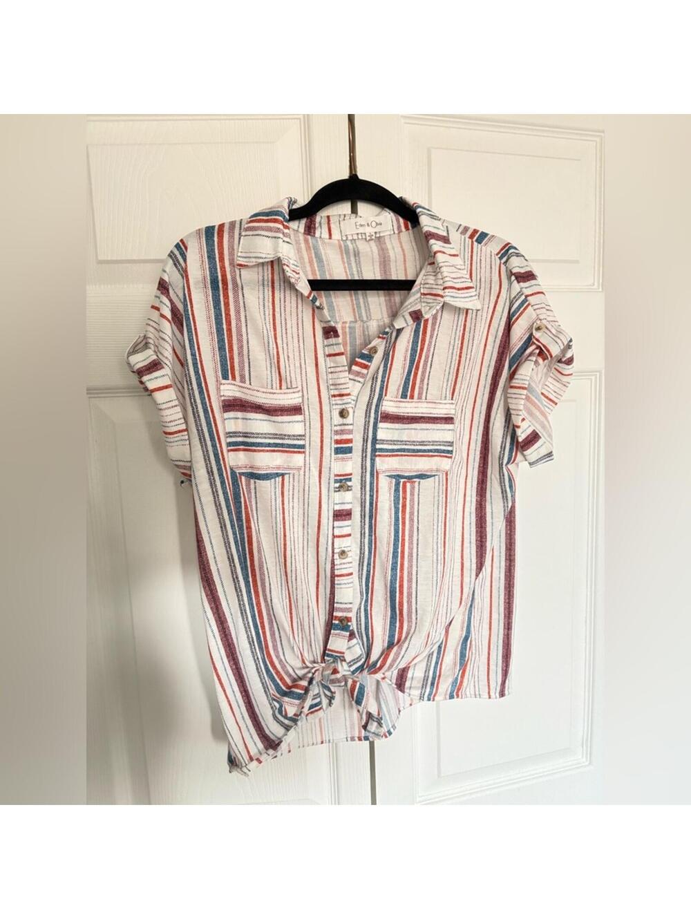 Eden & Olivia Multicolor Striped Button-Down Shirt
